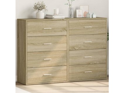 vidaXL Příborníky 2 ks dub sonoma 60 x 31 x 84 cm kompozitní dřevo