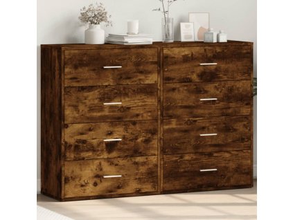 vidaXL Příborníky 2 ks kouřový dub 60 x 31 x 84 cm kompozitní dřevo