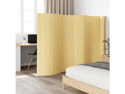 vidaXL Paraván světle přírodní šířka 800 cm výška 165 cm bambus