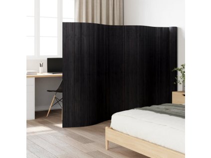 vidaXL Paraván černý 165 x 800 cm bambus