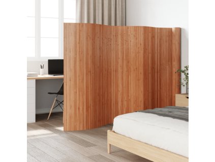 vidaXL Paraván hnědý 165 x 800 cm bambus