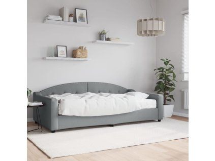 vidaXL Válenda s matrací světle šedá 100 x 200 cm textil