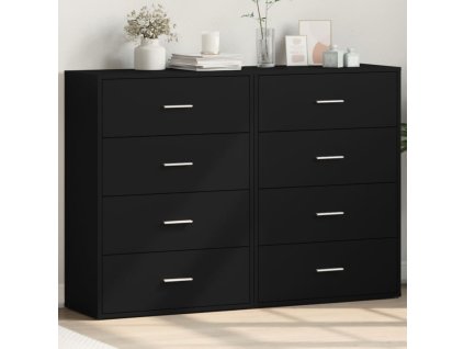 vidaXL Příborníky 2 ks černé 60 x 31 x 84 cm kompozitní dřevo