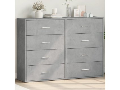 vidaXL Příborníky 2 ks betonově šedé 60 x 31 x 84 cm kompozitní dřevo