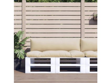 vidaXL Podušky na palety 2 ks béžové textil