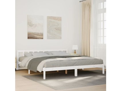 vidaXL Prodloužený rám postele bez matrace bílý 180 x 220 cm borovice