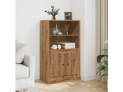 vidaXL Skříň highboard dub artisan 60 x 35,5 x 103,5 kompozitní dřevo
