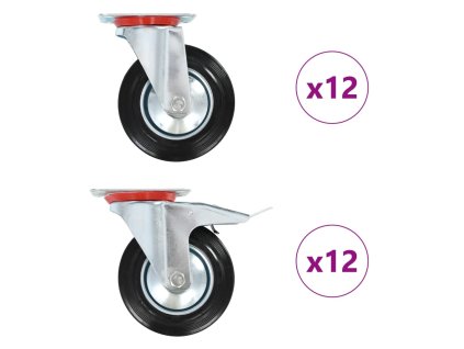 vidaXL 24 ks otočná kolečka 160 mm