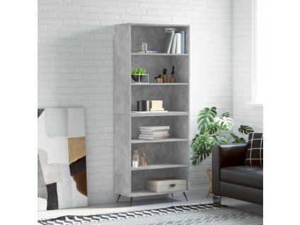 vidaXL Skříň betonově šedá 69,5 x 32,5 x 180 cm kompozitní dřevo