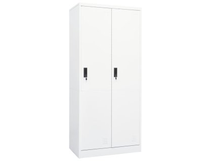 vidaXL Šatní skříň bílá 80 x 50 x 180 cm ocel