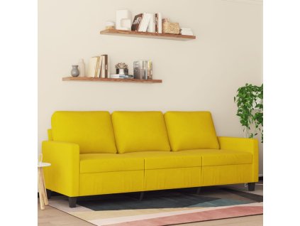 vidaXL 3místná pohovka žlutá 180 cm samet