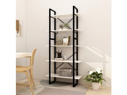 vidaXL Knihovna s 5 policemi bílá 80 x 30 x 175 cm kompozitní dřevo