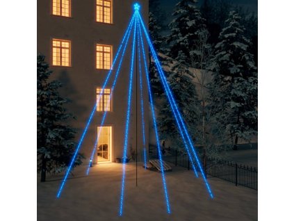 vidaXL Vánoční světelný strom dovnitř i ven 1300 LED modrý 8 m