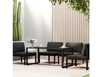 vidaXL Venkovní jídelní stůl antracitový 120 x 60 x 66 cm hliník