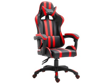 vidaXL Herní židle vínová umělá kůže