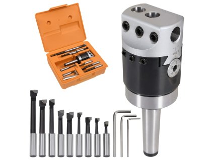vidaXL 15dílný set vyvrtávacích bitů 50 mm vyvrtávací hlava MT2-F1-12