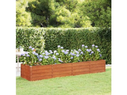 vidaXL Zahradní vyvýšený záhon rezavý 320 x 80 x 45 cm cortenová ocel