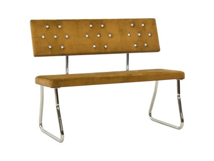 vidaXL Lavice 110 cm hnědá samet