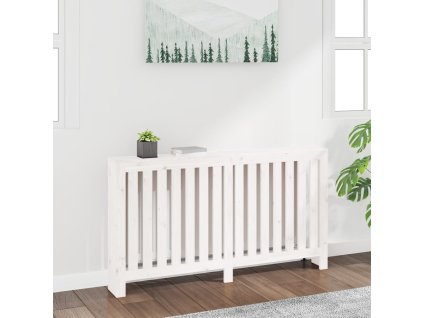 vidaXL Kryt na radiátor bílý 153 x 19 x 84 cm masivní borové dřevo