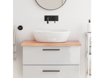vidaXL Koupelnová deska hnědá 80x50x(2-4) cm ošetřený masivní dřevo