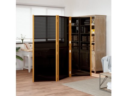 vidaXL 3dílný paraván černý 210 x 180 cm