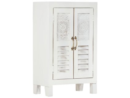 vidaXL Příborník bílý 55 x 30 x 90 cm masivní akáciové dřevo