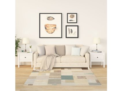 vidaXL Odkládací stolky 2 ks bílé 50 x 50 x 49 cm masivní borovice