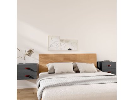 vidaXL Nástěnné noční stolky 2 ks šedé 50x36x40 cm