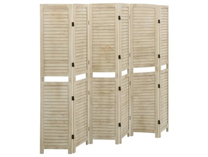 vidaXL 6dílný paraván 210 x 165 cm masivní dřevo pavlovnie