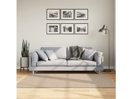 vidaXL Koberec HUARTE krátký vlas měkký a pratelný pískový 160x160 cm