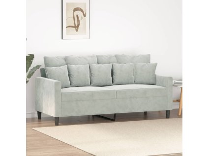 vidaXL 2místná pohovka světle šedá 140 cm samet