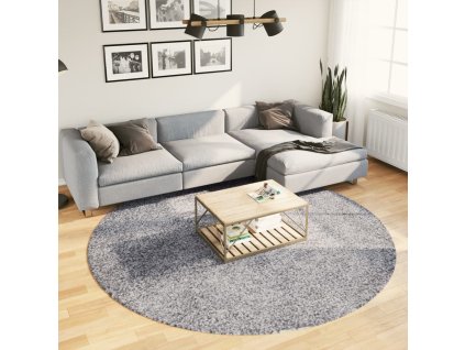 vidaXL Koberec PAMPLONA s vysokým vlasem moderní modrý Ø 240 cm