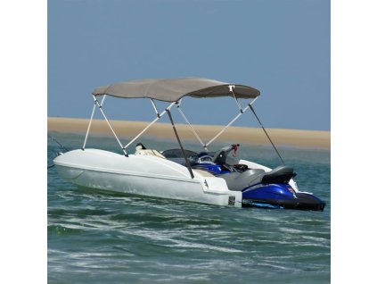 vidaXL Bimini stříška se 4 oblouky a bočnicemi 243x(230–244)x137 cm