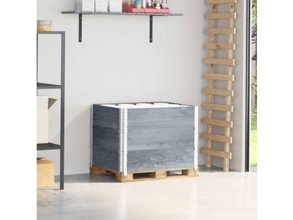 vidaXL Paletové nástavce 3 ks šedé 80 x 60 cm masivní borové dřevo