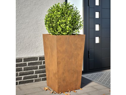 vidaXL Zahradní truhlíky 2 ks 45x45x75 cm povětrnostně odolná ocel