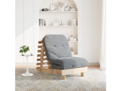 vidaXL Futonová rozkládací pohovka s matrací 70 x 206 x 11 cm borovice