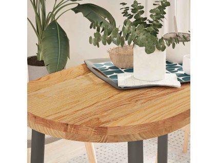 vidaXL Stolní deska světle hnědá 100x50x4 cm masivní dub oválný