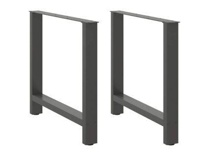 vidaXL Nohy k jídelnímu stolu antracitové 2 ks 80 x (72-73) cm ocelové