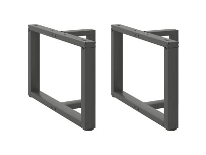 vidaXL Nohy konferenčního stolku ve tvaru T, 2 ks, antracitové, 60 x 25 x (42-43) cm, ocel