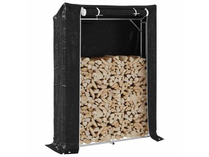 vidaXL Stojan na palivové dřevo s krytem proti dešti 150x40x200 cm