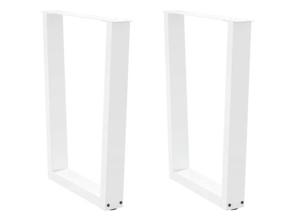 vidaXL Nohy k jídelnímu stolu ve tvaru V, 2 ks, bílé, 60 x (72-73,3) cm, ocel