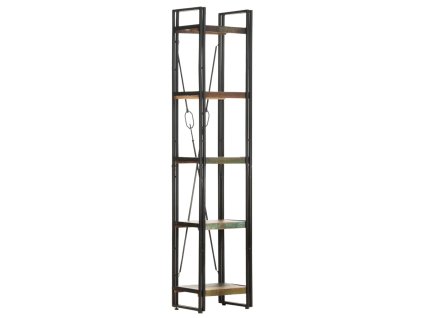 vidaXL Knihovna s 5 policemi 40x30x180 cm masivní regenerované dřevo