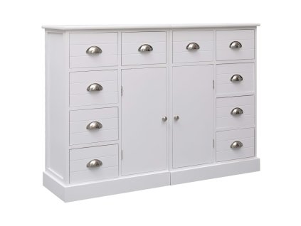 vidaXL Příborník s 10 zásuvkami bílý 113 x 30 x 79 cm dřevo