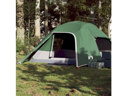 vidaXL Kempingový stan kopule pro 4 osoby zelený nepromokavý
