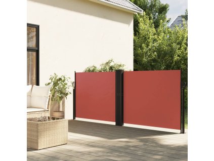 vidaXL Zatahovací boční markýza terakotová 100 x 1 000 cm