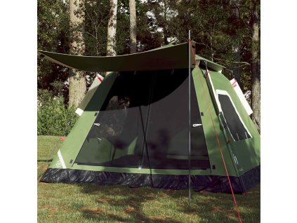 vidaXL Kempingový stan kupole pro 5 osob zelený rychloupínací