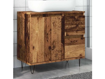 vidaXL Koupelnová skříňka pod umyvadlo old wood 65x33x60 cm kompozit