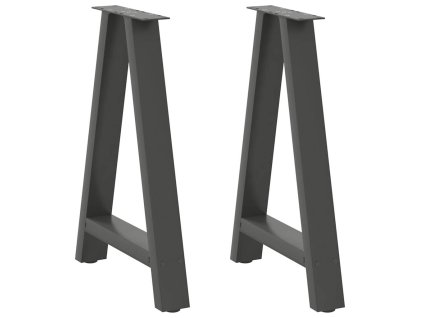 vidaXL Nohy k jídelnímu stolu ve tvaru A, 2 ks, antracitové, 60 x (72-73) cm, ocel