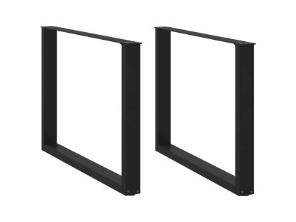 vidaXL Nohy k jídelnímu stolu ve tvaru U, 2 ks, černé, 100 x (72-73) cm, ocel