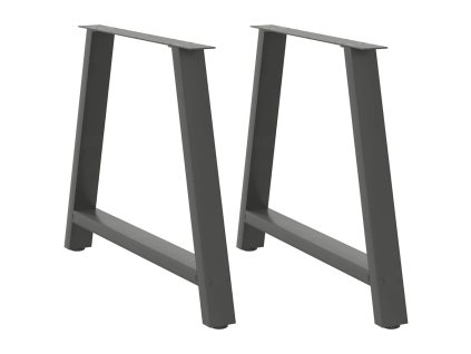 vidaXL Nohy k jídelnímu stolu ve tvaru A, 2 ks, antracitové, 90 x (72-73) cm, ocel